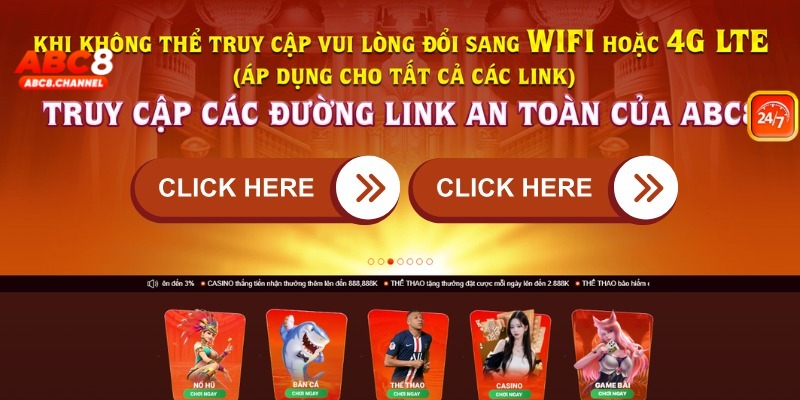 Đăng ký ABC8 cần vào đúng Website nhà cái